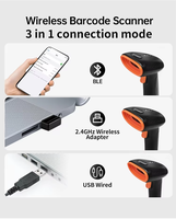 Lecteur de codes-barres 2D sans fil TA20BG, lecteur de codes QR 2.4G, scanner de codes-barres portable USB pour supermarché et entrepôt