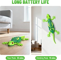Robot jouet télécommandé KK Rc Wall-Climbing Crawler Gecko rechargeable à 4 canaux avec une portée de 10 à 20 m pour les enfants, utilisation en intérieur et en extérieur