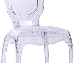 Chaise de salle à manger de luxe en résine acrylique transparente, design moderne et antique, idéale pour les événements hôteliers - Product Image 4