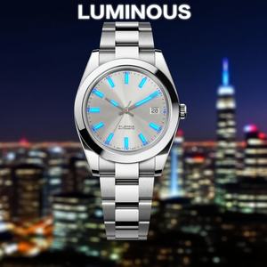 Besseron <b>Men's</b> Luxury Stainless Steel <b>Mechanical</b> <b>Watch</b> 5ATM Water Resistant Sapphire Mirror 39mm Analog Dial Display Luminous - Product Image 3