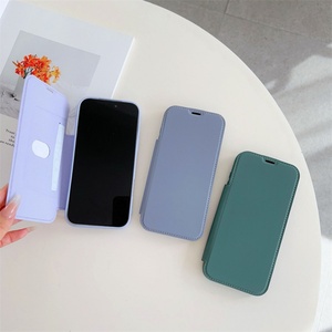 Funda de Lujo de Cuero y Silicona Líquida Original Tipo Cartera con Ranuras para Tarjetas para iPhone 17 16 15 14 11 12 13 Pro Max Air XS 8 7 Plus, Cubierta Suave - Product Image 3