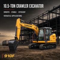 Excavatrice sur chenilles 910F 10T, machine de terrassement pour la construction, à vendre