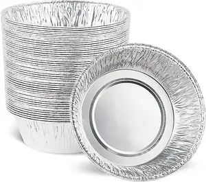 33 мл круглый лоток из оловянной фольги для выпечки кухонный разогрев одноразовые алюминиевые Биоразлагаемые Пищевые тарелки