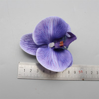 Nouvelles têtes de fleurs d'orchidées papillon artificielles en soie à 9 têtes, semi-faites à la main, pour décorations de mariage, arrangements floraux et accents d'allée