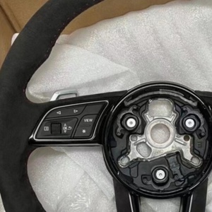 Volante de Cuero de Ante para Audi A6 A3 A4 <span class=keywords><strong>A5</strong></span> Q5 RS3 RS7 Q7 C6 C8 A8 S6 S7 B8 B8.5 B9 S3 S4 S5 Estilo Deportivo - Product Image 2