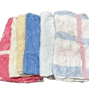 Good quality 100% cotton Mixed Color Terry Cloth Towel Rags oil absorption cotton rags bag of rags