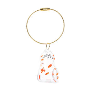 귀여운 투명 고양이 털 수집 캡슐 펜던트 키링 가샤폰 고양이 털 보관함 기념품 키체인 - Product Image 5