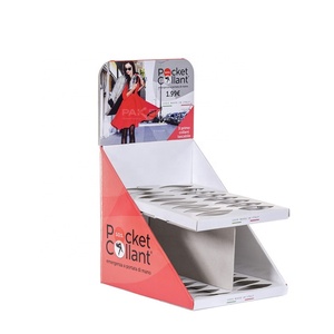 Two Shelf Paper <b>Counter</b> Top Display Socks Retail Corrugated Cardboard <b>Counter</b> Display for Silk Stocking - Product Image 2