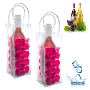 Custodie Refrigeranti per Bottiglie di Vino, Borse Termiche in Gel Pieghevoli per Raffreddare il Vino - Product Image 1