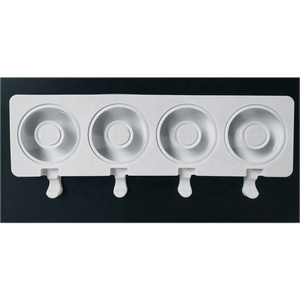 Thiết kế mới 4 khoang <span class=keywords><strong>Silicone</strong></span> khuôn kem chịu xi lanh khủng long Popsicle cakesicle khuôn mẫu cho các nhà sản xuất kem - Product Image 3