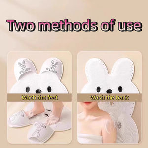 עיצוב קריקטורה ארנב סיליקון ארנב רגל גומי מחצלת ללא החלקה החלקה על חדר אמבטיה מחצלת עיסוי - Product Image 4