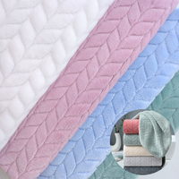 Vêtements de maison en gros de Chine, couverture de matelas 40% polyester 60% coton 280gsm 300gsm tissu polaire de flanelle teint en fil/