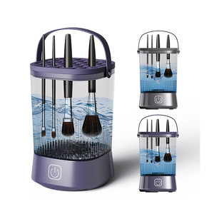 Nettoyeur de pinceaux de maquillage électrique portable AMZ à prix d'usine, machine de nettoyage automatique de pinceaux cosmétiques avec chargement USB - Product Image 1