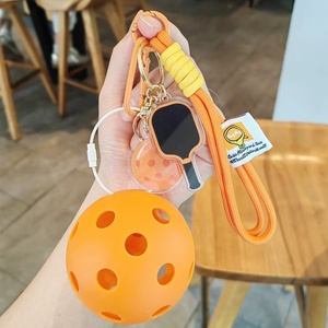 Fashion Sports Lovers Decoration <b>Braided</b> Phone Strap Sport Backpack Pickleball Racket Charms Cute Pickleball Keychain for Girls - Product Image 2