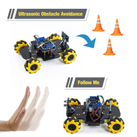 Voiture robot Mecanum 4 roues motrices LAFVIN pour kit de voiture robot Arduino, projet DIY intelligent UNO R3