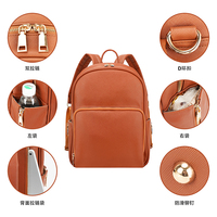 Sac à dos à couches pour bébé en cuir végétalien havane de haute qualité de créateur personnalisé Sacs à couches les plus récents (anciens)