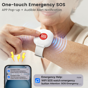 Pulsera Inteligente Tuya WiFi con Botón de Pánico SOS para Emergencias, para Personas Mayores, Alarma para Cuidadores, Notificaciones en la Aplicación, Batería de Larga Duración, Resistente al Agua IP65 - Product Image 4