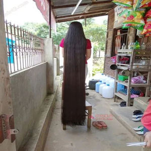 Extensions de cheveux brésiliens de qualité supérieure, tissage vierge Remy droit, 22 pouces, fermeture premium, double trame, en vente - Product Image 6