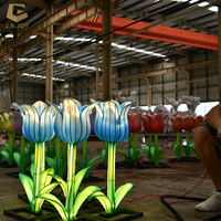 Lanterne en tissu fleuri faite à la main LFS-78 - Décoration de fête pour Noël