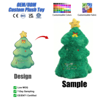 Étoile de Noël en peluche de coton personnalisée pour arbre de Noël, jouet en peluche super doux pour décoration de chambre, vente en gros OEM