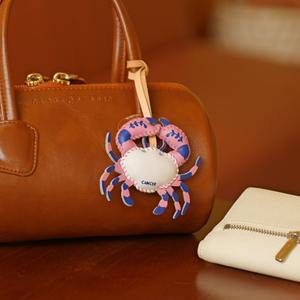 Luxury Designer Genuine PU Leather Car Keychain Constellation Series Leather Bag <b>Charm</b> for Women <b>Handbag</b> Pendant Keyring Gift - Product Image 4