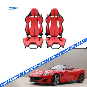 Sièges de voiture en fibre de carbone sèche rouge, prix usine, pour Ferrari Portofino M, sièges de course en cuir Nappa - Product Image 1
