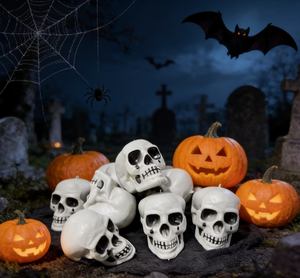 Decorazione di Halloween: Teschio Piccolo, Ornamento a Testa Singola, Modello Realistico, Accessorio Fantasma da Appendere, Forniture per Scenografie con Teste di Fantasmi - Product Image 5