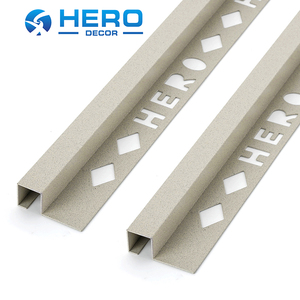 Embellecedor de azulejo de forma cuadrada 304, textura de piedra, esquina de <span class=keywords><strong>Metal</strong></span>, perfil de acero inoxidable, tira de borde de cerámica para pisos - Product Image 4