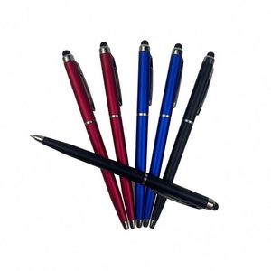 Stylo bille publicitaire personnalisé avec logo, en métal et plastique, pour hôtel, avec stylet - Product Image 2