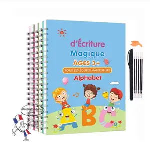 وصل حديثًا للأطفال تسليم الكتابة ممارسة السحر الفرنسية دفتر حرفي بالخط الفرنسي