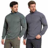 Chemise tactique à manches longues pour homme, uniforme de travail sur le terrain résistant aux déchirures, possibilité d'ajouter un LOGO personnalisé