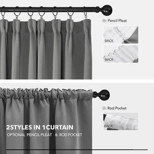 ARODDY Custom oscurante <span class=keywords><strong>tende</strong></span> insonorizzate 87 "L * 55" W moderno oscurante porta Perdele <span class=keywords><strong>per</strong></span> soggiorno oscuranti mantovane - Product Image 3