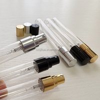 Flacon de parfum vide en verre transparent de 10 ml avec bouchon doré et pulvérisateur anti-fuite, électroplaqué, emballage cadeau, diffuseur à bâtonnets