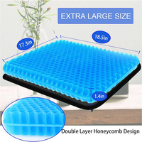 Coussin de gel lavable Tpe Coussin de gel en nid d'abeille rectangulaire Coussin de siège de voiture de refroidissement d'été