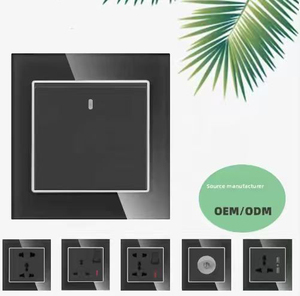 Estándar británico 13A Panel de interruptor de pared de un <span class=keywords><strong>enchufe</strong></span> abierto Anillo exterior de vidrio para el hogar <span class=keywords><strong>Enchufe</strong></span> y enchufes de exportación transfronterizos - Product Image 3