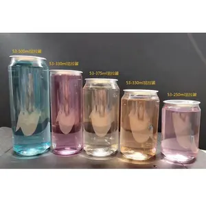 250ml 330ml 375mml 500ml 650ml PET Plastic Food Grade Beverage Can for Coffee Drinks