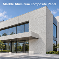 Panneau composite en aluminium marbré à veines fines de 4 mm, taille personnalisée, revêtement PVDF, panneau ACM pour la décoration des murs extérieurs des villas