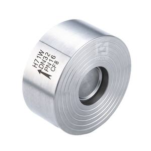 Vanne de retenue unidirectionnelle à clapet plat externe H71W en acier inoxydable 304/201 et 316L pour levage et anti-refoulement, vente en gros - Product Image 2