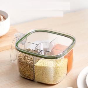 Ensemble de pots à sel et à épices haut de gamme pour cuisine domestique, avec compartiments multiples, quatre-en-un, support à épices moderne et luxueux - Product Image 1