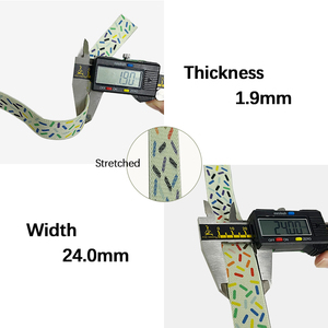 Groothandel Op Maat Gemaakte Sublimatie Print Webbing Gerecycled Polyester Gespannen Elastische Band Voor Kraagriem Harnas Horlogeband - Product Image 2