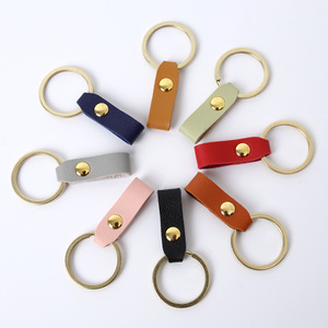 Porte-clés en cuir PU tendance, cadeau promotionnel, créatif, vierge, nouveau, accessoires de porte-clés en métal tendance - Product Image 2