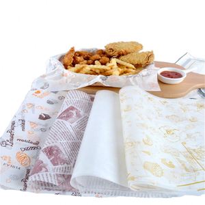 Disposable Biodegradable Eco-Friendly Greaseproof Non-Stick Heat Resistant Recyclable Custom Logo Food Grade Burger Wrap Paper - Product Image 1