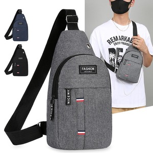 Men's Crossbody Bag Oxford Cloth Gray Black Blue Fashionable Chest Bag For Leisure Travel Summer 2024 - Product Image 1