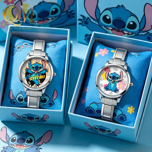 Cute Cartoon Character Kids Ladies Quartz Watch With Italian Modular Charm Bracelet Band Stainless Steel Wholesale