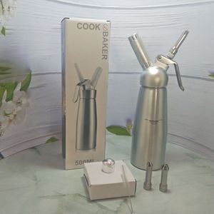 Pistolet à crème en aluminium pour la maison, 500 ml, pour crème fraîche, mousse à gâteau, outil de pâtisserie, pistolet à café, <span class=keywords><strong>siphon</strong></span>, <span class=keywords><strong>bouteille</strong></span> - Product Image 2