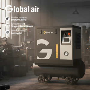 Compressor de Ar Industrial Portátil de Parafuso, Equipamento Único, 220V, Pequeno, 7.5KW, Silencioso, para Uso Automotivo, Atacado, 10HP, com Secador, Tanque de Gás, CE - Product Image 1