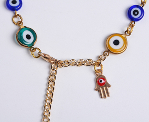 Turkish Hot sell Hamsa pendant multic colors Evil Eye beads Chains yiwu Cheap bracelet Wholesale - Product Image 3