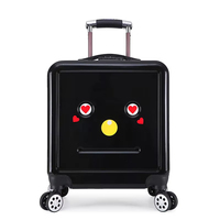 Valise à roulettes ABS pour enfants, 16-18 pouces, la plus vendue, avec fermeture éclair, personnalisable avec logo de personnage de dessin animé