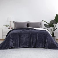 Couverture en polaire Sherpa unie extra large surdimensionnée 10'x10' épaisse toutes saisons pour usage domestique en gros