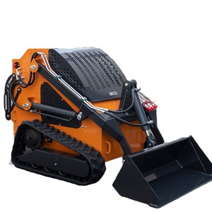 Skid Steer Loader Gasoline Powered <b>White</b> Compact Wheel Loader Short Turning Radius For Outdoor Construction Use - Product Image 3